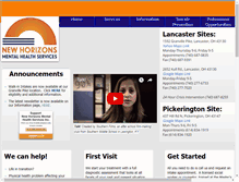 Tablet Screenshot of newhorizonsmentalhealth.org